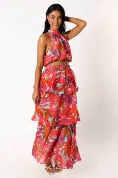Blaise Frill Skirt - Pink Azalea(XS)