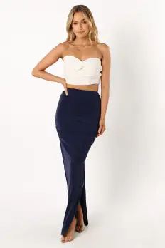 Chyna Midi Skirt - Navy(XS)