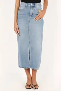 Dana Denim Midi Skirt - Blue Wash(2)