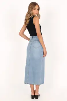 Dana Denim Midi Skirt - Blue Wash(2)