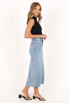 Dana Denim Midi Skirt - Blue Wash(2)