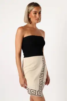 Lila Mini Skirt - Beige(XS)