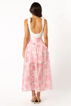 Miami Maxi Skirt - Pink Floral(XS)