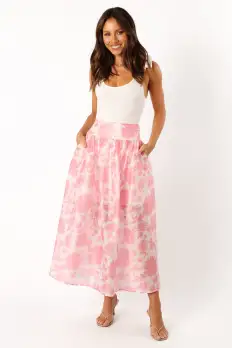 Miami Maxi Skirt - Pink Floral(XS)