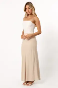 Nelle Midi Skirt - Oatmeal(XS)