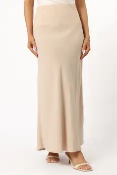 Nelle Midi Skirt - Oatmeal(XS)