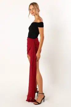 Night Lover Mini Skirt - Merlot(XS)