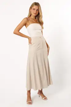 Odetta Maxi Skirt - Oatmeal(S)