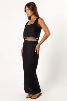 Odette Midi Skirt - Black(XS)