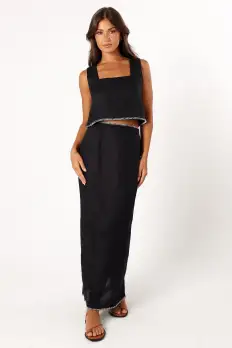 Odette Midi Skirt - Black(XS)