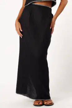 Odette Midi Skirt - Black(XS)