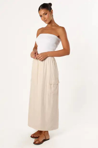 Picilo Long Midi Skirt - Stone(XS)