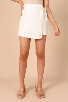 Roxy Faux Wrap Skort - Ivory(XS)