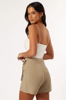 Roxy Faux Wrap Skort - Taupe(XS)