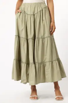 Somerset Midi Skirt - Pistachio(S)