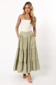 Somerset Midi Skirt - Pistachio(S)