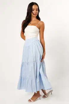 Somerset Midi Skirt - Sky(S)
