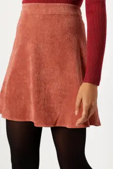 Tammy Cord Skirt - Brick(S)