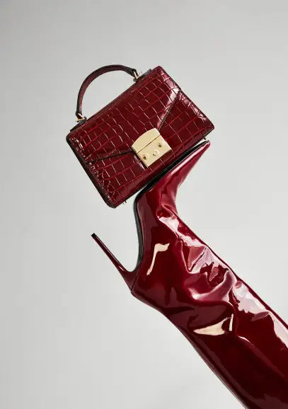 Renee Bag - Burgundy Croco