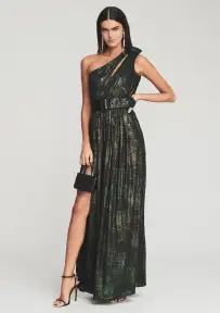 Andrea Maxi Dress(Green Print,XXS)