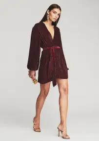 Gabrielle Sequin Robe(Plum,XXS)