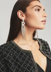 Alphabet Earring(Silver,Letter A)