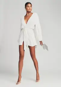 Gabrielle Sequin Robe(Clear White,XXS)