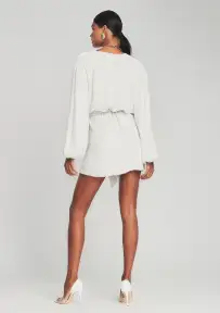 Gabrielle Sequin Robe(Clear White,XXS)
