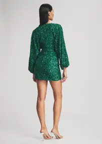 Edith Sequin Dress(Emerald,XXS)