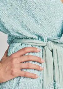 Gabrielle Sequin Robe(Icy Blue,XXS)
