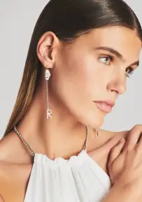 Aster Letter Earring(Silver,Letter A)