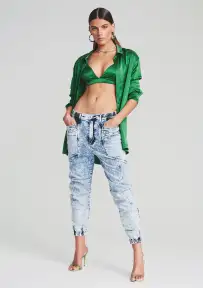 Myla Pant(Light Blue Acid,23)