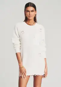 Devin Sweater(White,XXS)