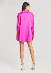 Bec Silk Top(Neon Pink,XXS)