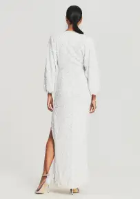 Camille Sequin Dress(White,XXS)
