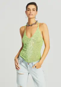 Molly Sequin Crochet Top
