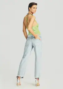Molly Sequin Crochet Top(Lime Green,XS/S)