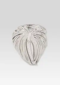 Anthurium Crystal Arm Band - Silver