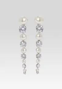 Quinn Earring - Ivory/Silver