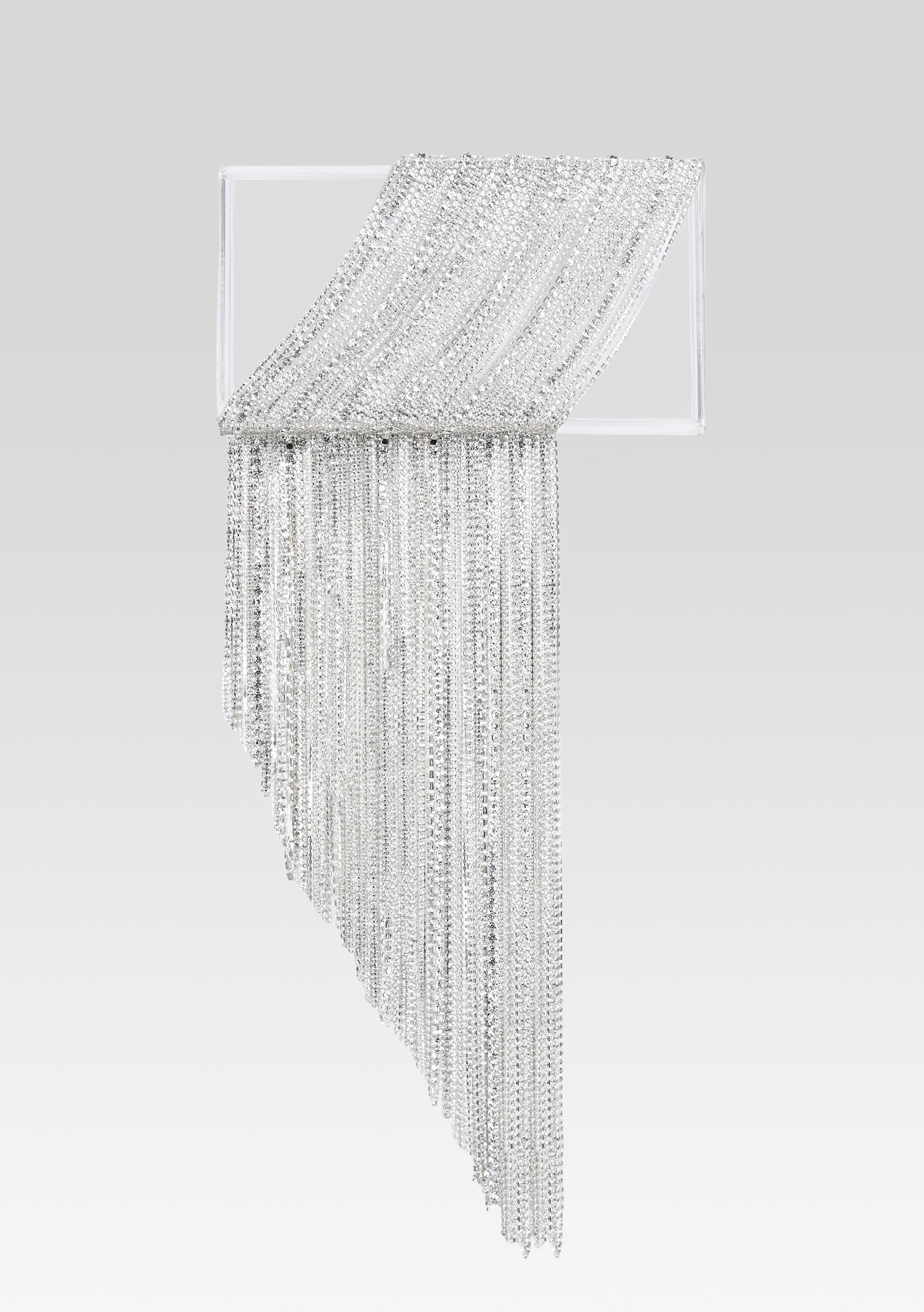Adley Crystal Bag - Clear/Silver