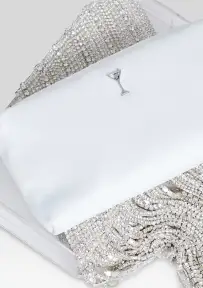 Adley Crystal Bag - Clear/Silver