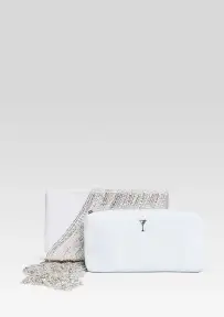 Adley Crystal Bag - Clear/Silver
