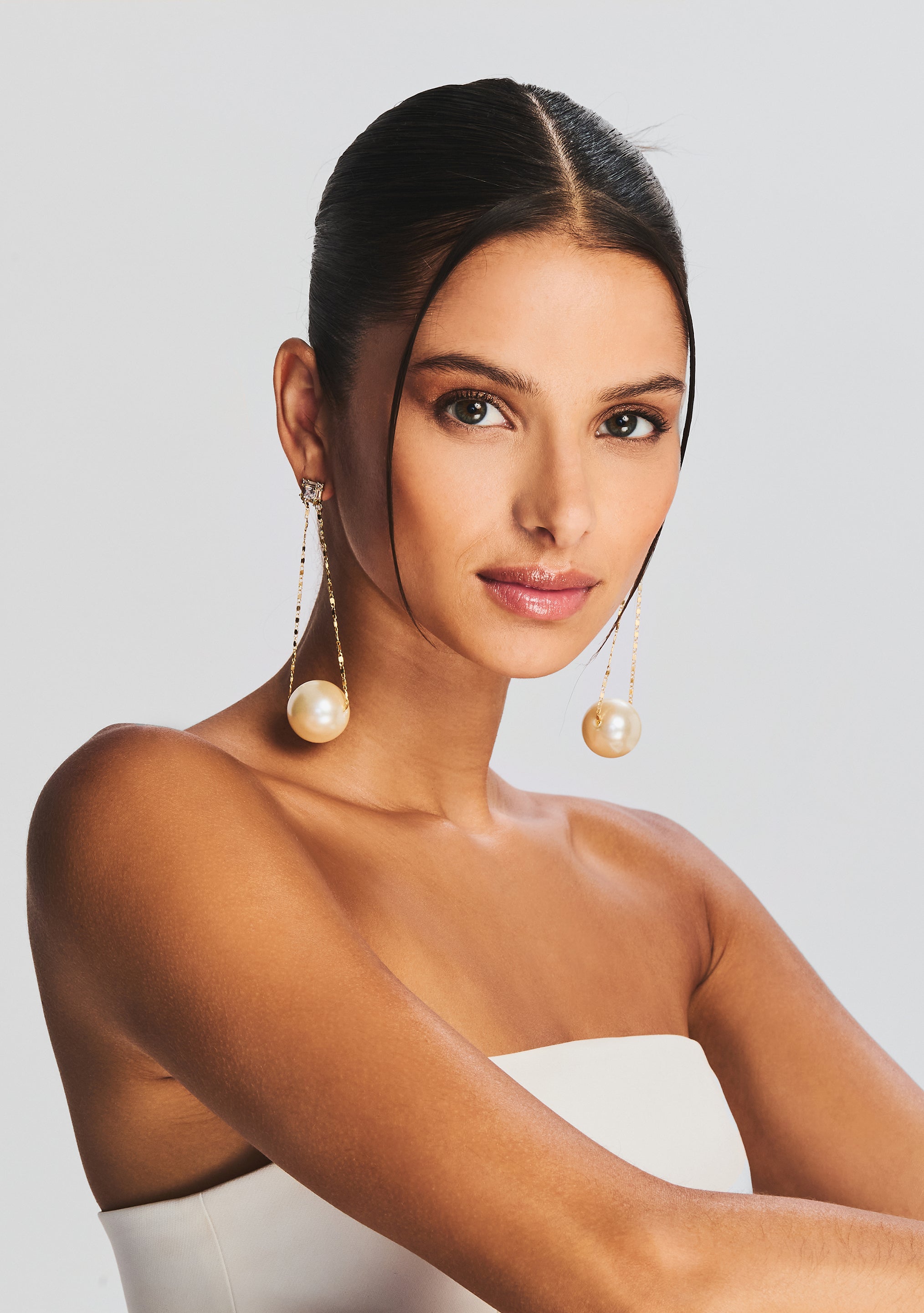 Jules Pearl Earrings - Gold