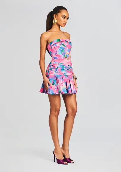 Vesa Short Dress(Multicolor,XXS)
