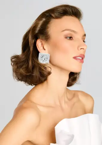 Nikki Crystal Earrings - Silver