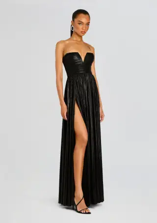 Yvonne Dress(Metallic Black,XXS)