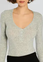 Elena Bodysuit(Light Grey,XXS)