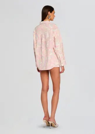 Aurelie Denim Shirt(Pastel Paisley,XXS)