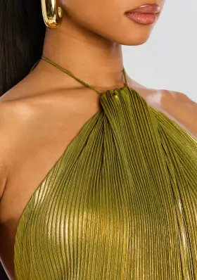 Thalia Dress(Metallic Peridot,XXS)