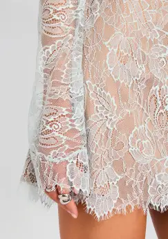 Aino Lace Dress(Ice Blue,XXS)